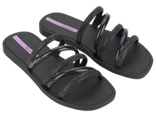 Load image into Gallery viewer, IPANEMA SOLAR SHINE SLIDE AD BLACK/GLITTER BLACK/LILAC