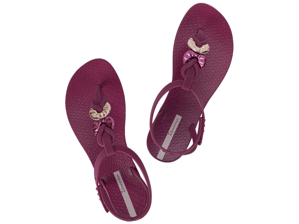 Ipanema Damen Flipflop 'Class Lush' – Elegante Sandale Mit Metallic-Applikation, Zerknittertem Look