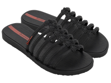 Load image into Gallery viewer, IPANEMA UNIQUE SLIDE FEM BLACK/BLACK/RED
