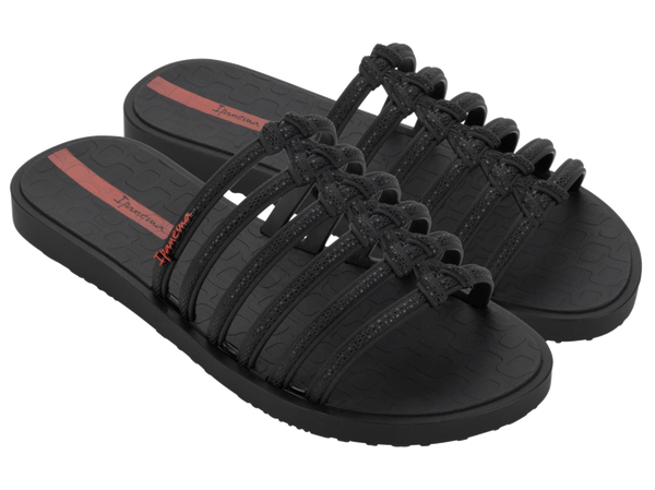 IPANEMA UNIQUE SLIDE FEM BLACK/BLACK/RED