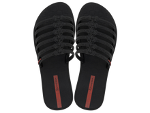 Load image into Gallery viewer, IPANEMA UNIQUE SLIDE FEM BLACK/BLACK/RED
