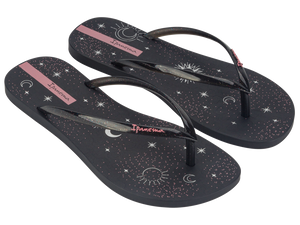 IPANEMA EASY STAR FEM BLACK/GLITTER BLACK/PINK