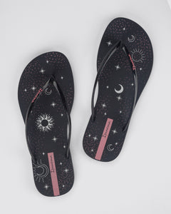 IPANEMA EASY STAR FEM BLACK/GLITTER BLACK/PINK