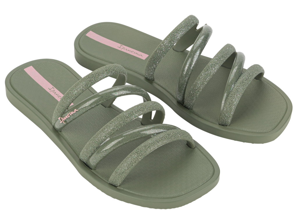 IPANEMA SOLAR SHINE SLIDE AD GREEN/GLITTER GREEN/PINK