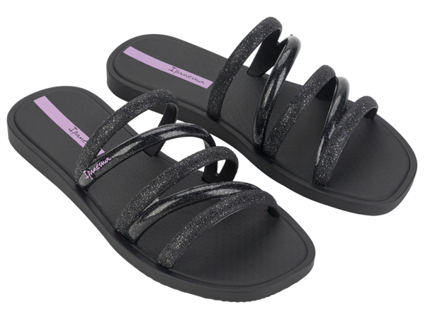 IPANEMA SOLAR SHINE SLIDE AD BLACK/GLITTER BLACK/LILAC