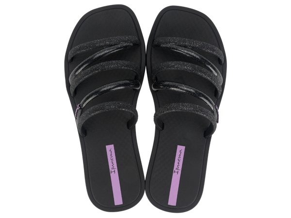 IPANEMA SOLAR SHINE SLIDE AD BLACK/GLITTER BLACK/LILAC