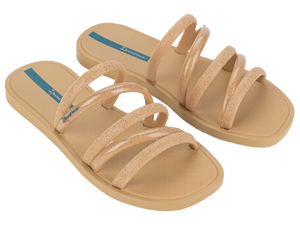 IPANEMA SOLAR SHINE SLIDE AD BEIGE/GLITTER BEIGE/BLUE