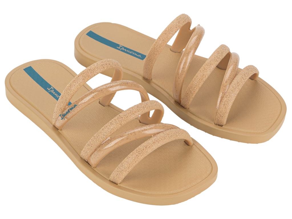 IPANEMA SOLAR SHINE SLIDE AD BEIGE/GLITTER BEIGE/BLUE