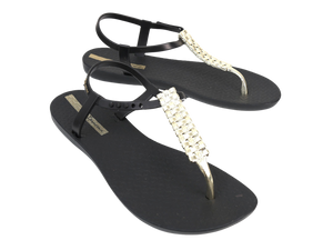 IPANEMA CLASS MODERN CRAFT SANDAL FEM BLACK/GOLD