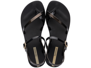 IPANEMA FASHION SAND VIII FEM BLACK/GOLD BLACK