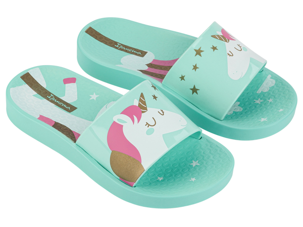 IPANEMA URBAN V SLIDE KIDS GREEN/GREEN/WHITE