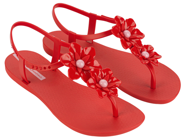 IPANEMA DUO FLOWERS SANDAL FEM RED/PINK