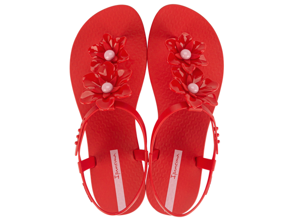 IPANEMA DUO FLOWERS SANDAL FEM RED/PINK