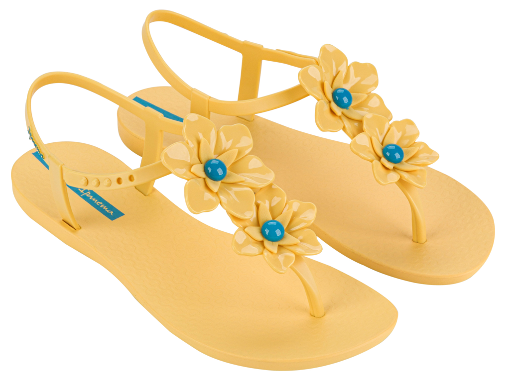 IPANEMA DUO FLOWERS SANDAL FEM YELLOW/BLUE