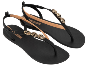 IPANEMA SALTY II SANDAL FEM BLACK/BEIGE/BRONZE