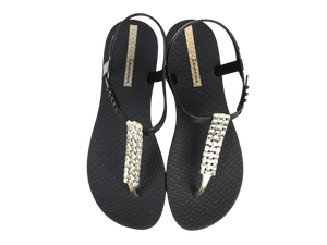 IPANEMA CLASS MODERN CRAFT SANDAL FEM BLACK/GOLD