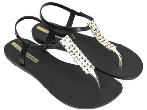 IPANEMA CLASS MODERN CRAFT SANDAL FEM BLACK/GOLD