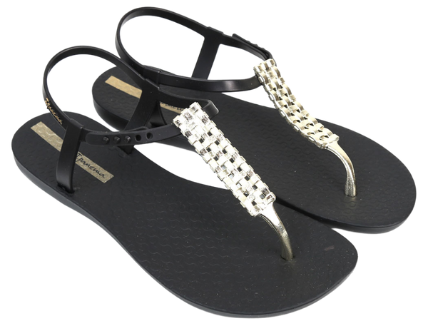 IPANEMA CLASS MODERN CRAFT SANDAL FEM BLACK/GOLD